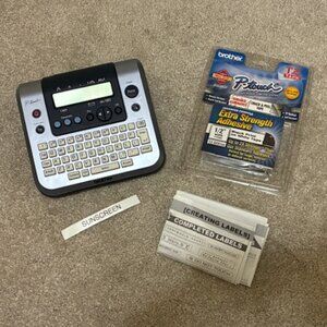 Brother P-Touch 1280 Label Maker Bundle with Extra Strength Tape + Manual